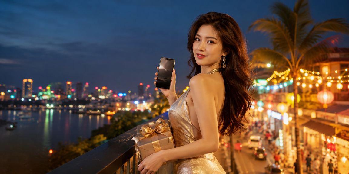 Người dùng Hà Nội trải nghiệm casino trực tuyến trên điện thoại giữa không khí chợ đêm sôi động